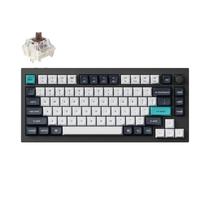 Keychron Q1 Max Swappable RGB Backlight Knob Version ISO Layout Italian - Black (Cherry PBT Dye-Sublimation Keycaps)