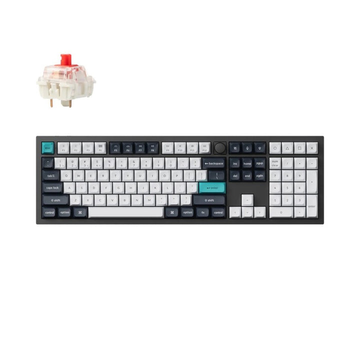 Keychron Q6 Max Swappable RGB Backlight Knob Version ISO Layout Italian - Black (Cherry PBT Dye-Sublimation Keycaps)