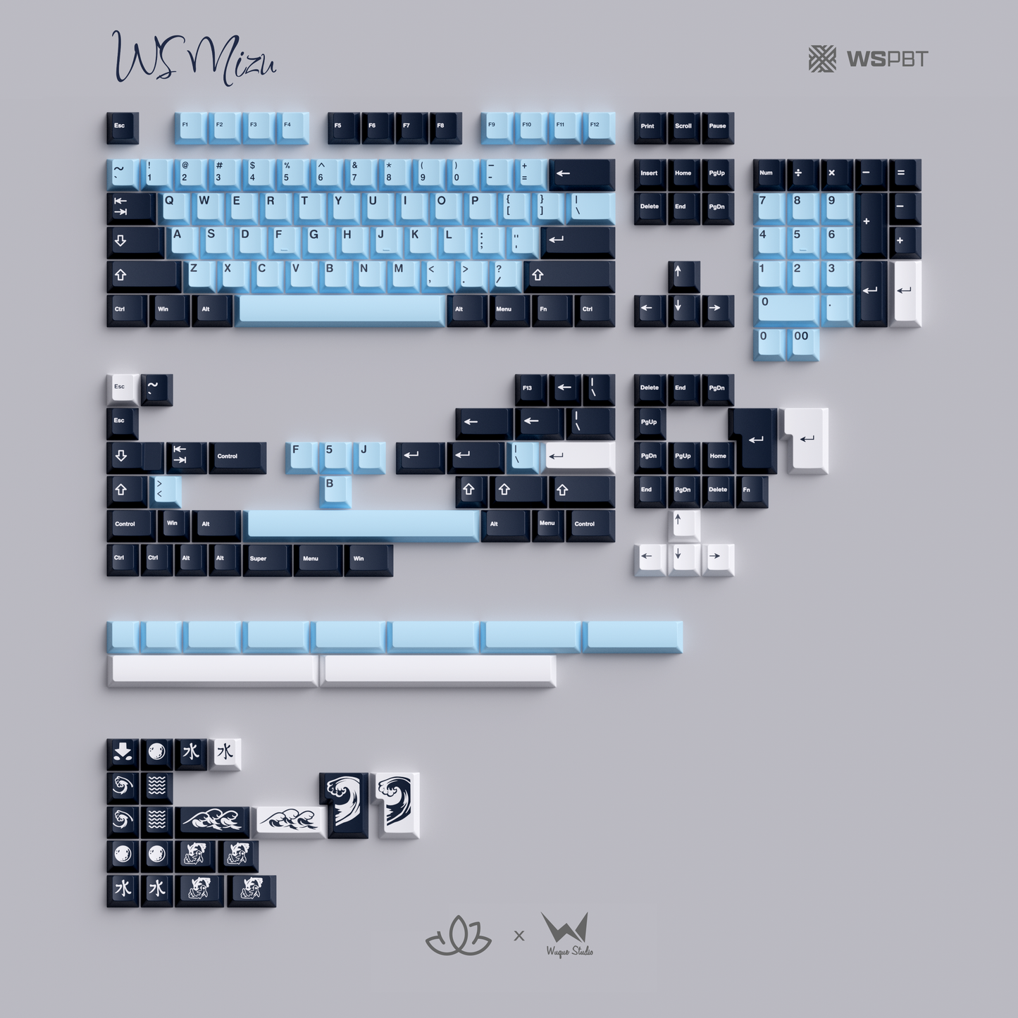 [Group Buy] WS PBT MIZU Keycaps