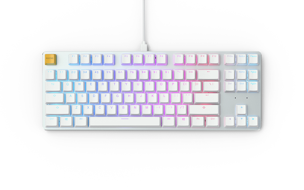 Lavender Glorious PC Gaming Race GMMK TKL White Ice Edition